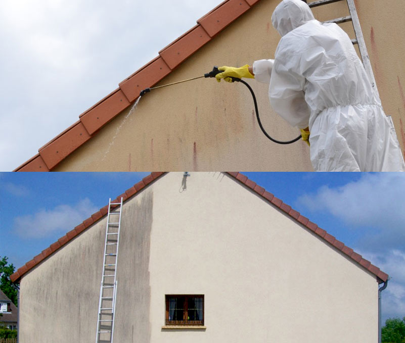 Nettoyage et peinture façade - Roofwall Rhode Sint Genèse : peintre en Belgique :  nettoyage, traitement anti-mousse, ravalement peinture façade imperméabilisation hydrofuge façade . RHODE SINT GENÈSE - RHODE SAINT GENÈSE : intervention en BELGIQUE: région Flamande, Wallonne et Bruxelles, Liège ….